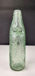 It has a line near the mouth so be sure to check out all the pictures. Antique Codd Bottle.