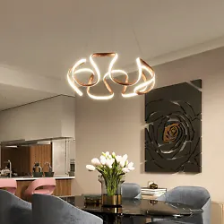 Gold Modern LED Pendant Lights For Living Room Dining Kitchen Bar Lamp 55cm brightness dimmable Specifications:...