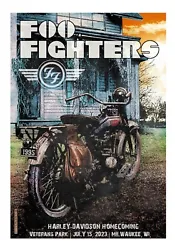 Here is your chance to get a limited edition 11x17 Foo Fighters Harley, Davison, homecoming concert poster signed and...