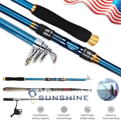 This item is made of hard carbon. This fishing rod is made from carbon fiber, strong and durable. Suit for: Sea...