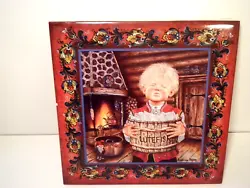 This listing is for a beautiful tile trivet with artwork from Suzanne Toftey titled 