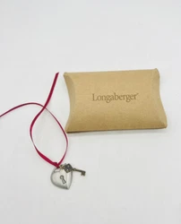 2003 Longaberger Key to My Heart Basket Tie On Accessory or Pendant. Very good - excellent preowned condition. Box does...