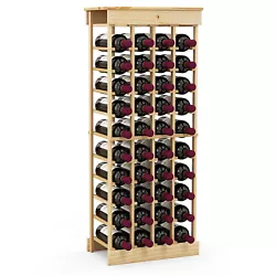 Keep wines always fresh with this 10-tier freestanding wine rack!  Made of 100% natural pine wood, the wine bottle...