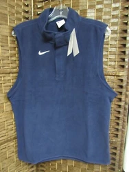 Fleece Vest. Color: Navy Blue. 1/4 Zip Down the front.
