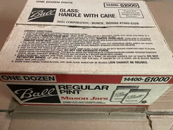 12 Vintage BALL Mason Regular Pint Canning Jelly Jars 14400-61000 - Sealed. The pictures you are seeing are from a box...