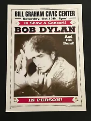 Bob Dylan and his Band in San Francisco at the Bill Graham Civic Auditorium.