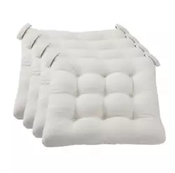 These cushions are crafted of 100% polyester with polyester fill for a long life of comfy use. Sold in a set of four,...