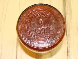 Duraglas apothecary amber jar black metal lid,1/2 Gallon