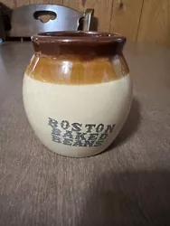 Boston Baked Beans Small Crock Jar Pot Vintage Mini 3.5