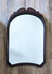 Antique Arched Wooden Mirror 28