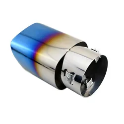 Universal car rear exhaust pipe tail muffler tip. Materials: Stainless Steel. Easy installation:Fixed with pre-attached...