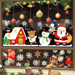 Type: Xmas Sticker. Xmas Sticker x 2 Sheets. Shape: Christmas Festival. Christmas Removable Wall Window Stickers....