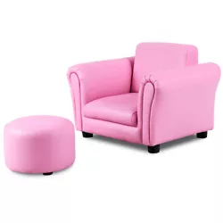 Color: Pink  Material: Wood frame+ Sponge+PVC  Sofa dimension: 21