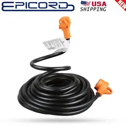 AWG (10/3) gauge cord is rated at 125V and 3750W. Length: 25 FT. Products with electrical plugs are designed for use in...