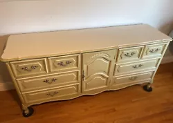 Vintage french Provincial 9 drawer Dresser. This grand sized Vintage dresser is well constructed, solid and has...