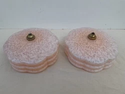 Hauteur totale avec douilles : 10cm. - Hauteur : 7,5cm.