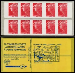 CARNET 10 timbres validité permanente Marianne de Beaujard 2008 4197-C4 neuf non plié.