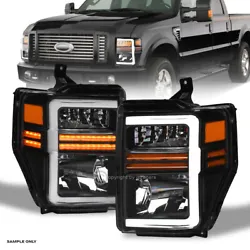 For 2008-2010 Ford F250 / F350 / F450 / F550 Superduty All Models. Sequential Crystal Headlights. The Visual Effect Is...
