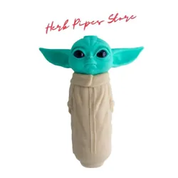 Baby Yoda Silicone Smoking Pipes with Tool and Stash Box, Baby Yoda Pipe for Smoking. Starwars Collectible Pipes, Grogu...