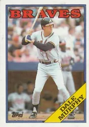 1988 90 Dale Murphy Braves Topps Baseball Card MLB Rare Vintage