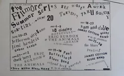 A hard to find. original Bill Graham/Fillmore Auditorium. double handbill. for a series of shows including. BG 68 and...