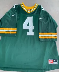 Brett Favre XL Nike Team Green Bay Packers NFL Jersey Adult Green. Excellent Condition. 