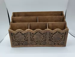 6 Slot Organizer of various sizes, back Slot large enough to hold Letter Size Paper. Faux Wood, Bamboo Pattern. Very...