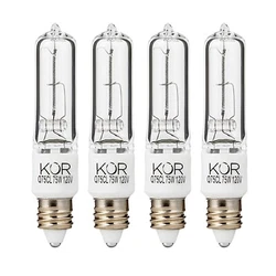 75W High output JD type with a E11 mini candelabra base light bulb and a clear glass finish. Enjoy long-lasting light,...