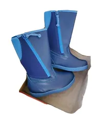 Children Unisex Boots BILLY Footwear Kids Rain (Toddler) Blue size 9M double zip.