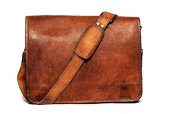 HANDMADE BRIEFCASE SATCHEL BAG. Handmade Goat Leather Satchel Laptop Shoulder Bag. Each bag is individually made using...