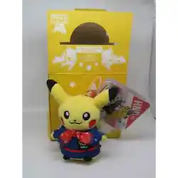 This limited edition plush was a Japan Only release from 2020. Pikachu is dressed as a flight attendant for Haneda...