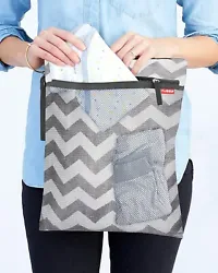 It has two handy sections for clean or dirty clothes; or use one pocket to keep dirty diapers at bay. Waterproof PEVA...