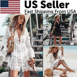 Type: Lace Boho Beach Dress Bathing Suit. S/M/L/XL Sizes are provided for you to choose. Sleeve length: Long Sleeve /...