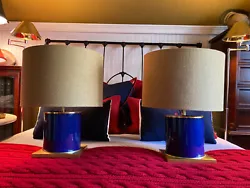 WITH ROUND DRUM BURLAP SHADES. KATE SPADE NEW YORK. CLASSICS BY KATE SPADE. TABLE DESK ACCENT BEDSIDE LIVING ROOM ETC....
