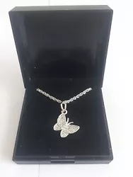 SPARKLEY BUTTERFLY NECKLACE. GIFT BOXED NEW.  PLEASE SEE OUR OTHER LISTINGS