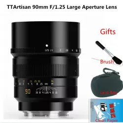 1 TTartisans 90mm F1.25 E Mount Lens. Due to the size and weight, the 90mm F1.25 manual focus lens fits on a tripod for...
