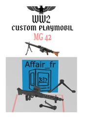 1 fusils mitrailleur MG 42 + 2 trépieds (1 ouvert et 1 fermé). CRÉATION 3D EN RÉSINE. Le SLA fonctionne en...
