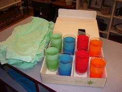 For sale is a set of 8 Bartlett-Collins multi-colored drinkware/tumblers in very good condition. One of the green...