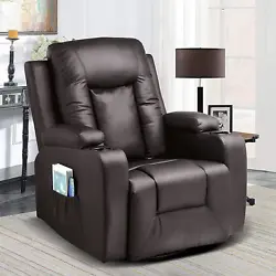 Note: The chair will not always keep in reclined position when you leave the chair. Heating temperature:98.6°F; warm...