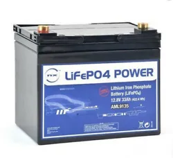 Technologie : Lithium Fer Phosphate. - Technologie : Lithium Fer Phosphate (LiFePO4). Tension : 12V. Batterie sous bac...