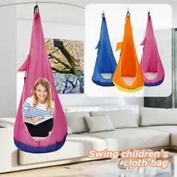 【Universal Use】Our kids pod swing is great for indoor or outdoor use. It is available in 3 colors, rose red, orange...