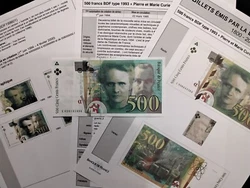 Billet De 500 francs, Pierre Et Marie Curie NEUF et sa DOCUMENTATION originale fiche descriptive très intéressante...