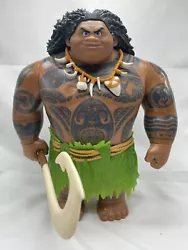 2015 Hasbro Disney Moana Maui Action Figure Doll 11” with HookIn used condition.