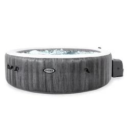 Let your worries bubble away as you unwind in the PureSpa Plus Portable Inflatable Hot Tub from Intex. The PureSpa...
