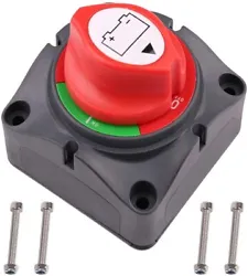 Dual Battery Selector Switch Disconnect for Marine Boat Rv Vehicles 1-2-Both-Off. Widely used for Car, Marine, Boat,...