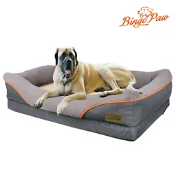 Waterproof Large Orthopedic Dog Bed Pet Foam Kennel Anti Slip &Reduce Joint Pain.