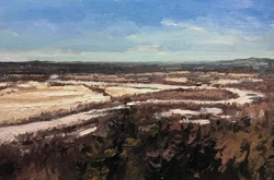 Mount Holyoke View oil on panel 9x12