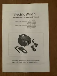 Electric Boat Trailer Winch with remote control. Brand new in box ready to ship
