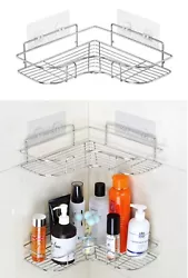 Space-Saving Design: Efficient triangular shape fits snugly in bathroom corners, maximizing storage without...