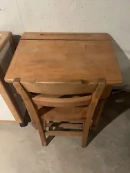 childrens desk and chair set. Desk opens up for storage inside. Desk and chair itself are in great condition but needs...